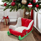 Christmas sled cat bed and dog house-winter warm pet bed, detachable and washable, without assembly, comfortable/outdoor pet sofa, suitable for cats and small dogs, snow house design. VelaOz