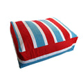 Heavy Duty Pure Cotton Pet Dog Bed Cover Small Blue Red Stripes VelaOz