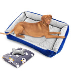 Vaka Navy Dog Bed Pet Cat Calming Floor Mat Sleeping Cave Washable Extra Large 29701 VelaOz