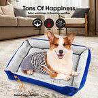 Vaka Navy Dog Bed Pet Cat Calming Floor Mat Sleeping Cave Washable Extra Large 29701 VelaOz