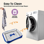 Vaka Navy Dog Bed Pet Cat Calming Floor Mat Sleeping Cave Washable Extra Large 29701 VelaOz