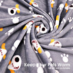 Vaka Navy Dog Bed Pet Cat Calming Floor Mat Sleeping Cave Washable Extra Large 29701 VelaOz