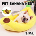 Cute Banana Shape Pet Bed Winter Warm Dog Cat Kennel Cozy Pet Cartoon Bed Mat - S VelaOz
