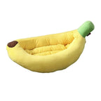 Cute Banana Shape Pet Bed Winter Warm Dog Cat Kennel Cozy Pet Cartoon Bed Mat - S VelaOz
