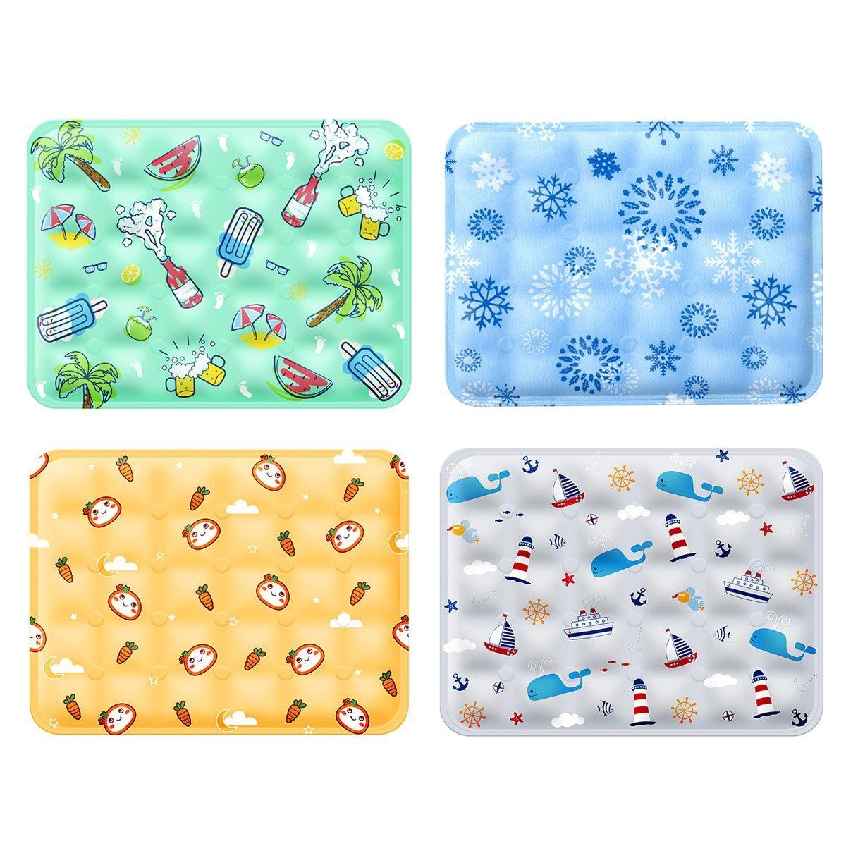 Cooling Ice Mat for Pets Summer Dog and Cat Cooling Pad Comfortable Pet Bed - Grey - 50x60cm VelaOz