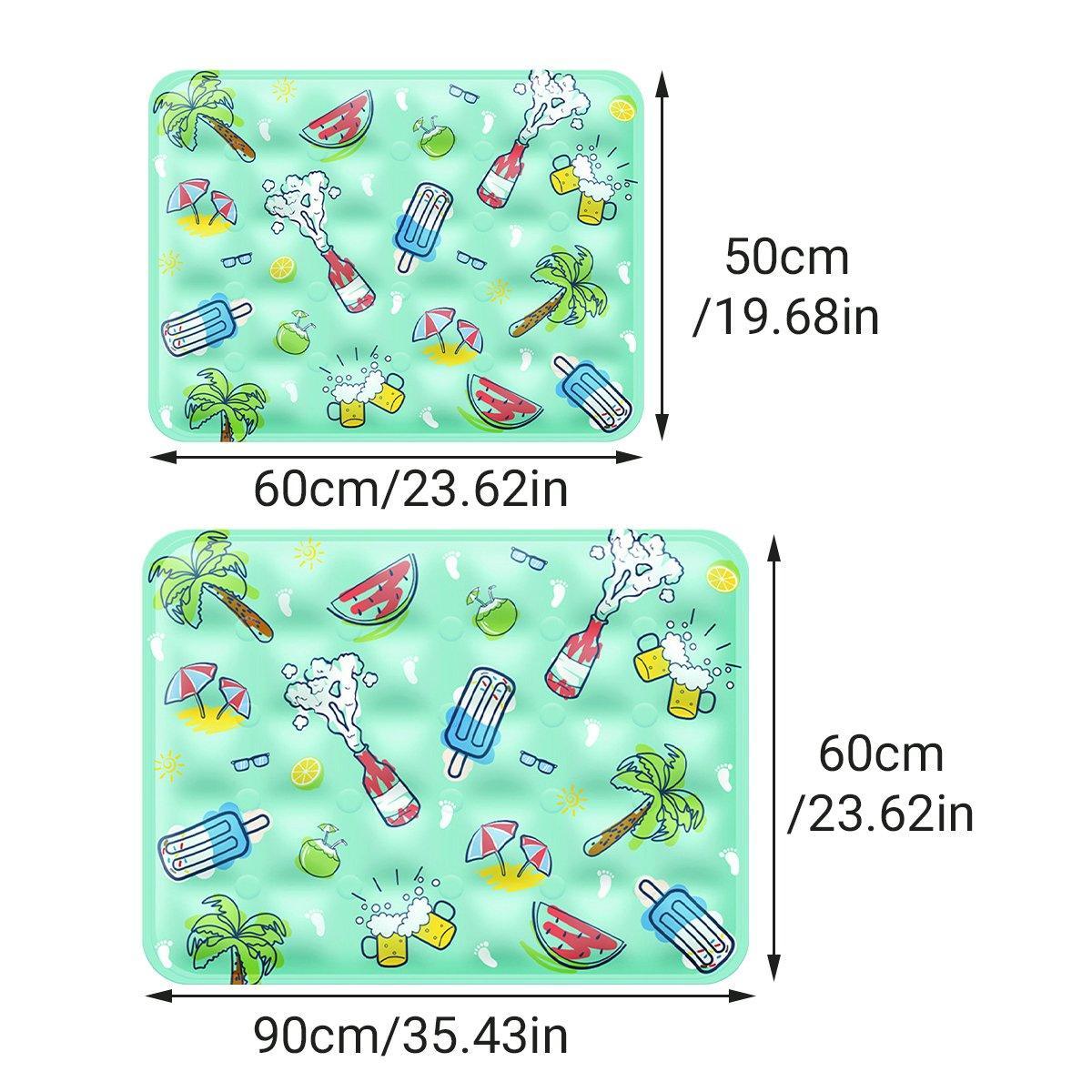 Cooling Ice Mat for Pets Summer Dog and Cat Cooling Pad Comfortable Pet Bed - Grey - 50x60cm VelaOz