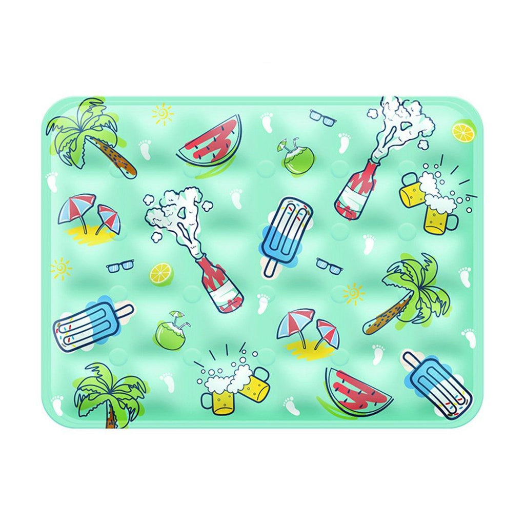 Cooling Ice Mat for Pets Summer Dog and Cat Cooling Pad Comfortable Pet Bed - Grey - 50x60cm VelaOz