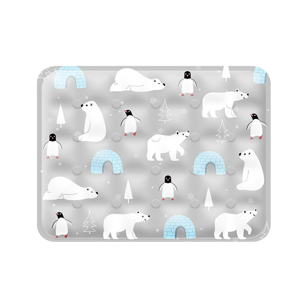 Cooling Ice Mat for Pets Summer Dog and Cat Cooling Pad Comfortable Pet Bed - Grey - 50x60cm VelaOz