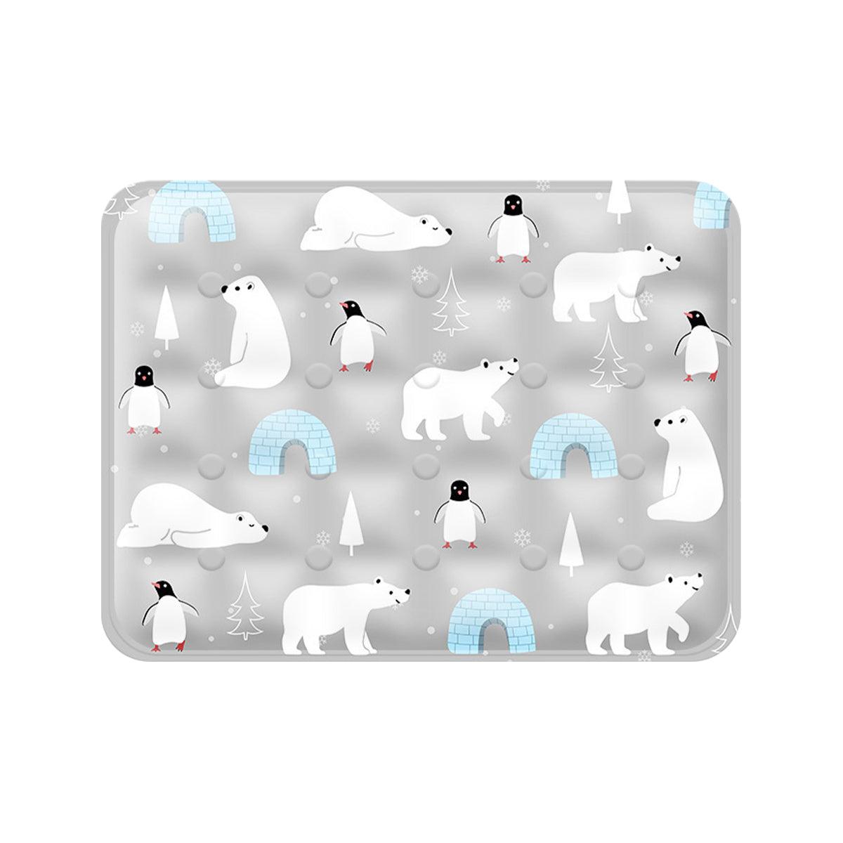 Cooling Ice Mat for Pets Summer Dog and Cat Cooling Pad Comfortable Pet Bed - Grey - 50x60cm VelaOz