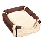 L Size Pet House Kennel Soft Igloo Beds Cave Cat Puppy Bed Warm Cushion Fold - Brick VelaOz