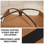 Folding Camping Pet Tent for Cats Puppy Bed Indoor Cat Nest Dog Cave Style House - Beige VelaOz