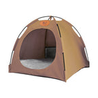 Folding Camping Pet Tent for Cats Puppy Bed Indoor Cat Nest Dog Cave Style House - Beige VelaOz