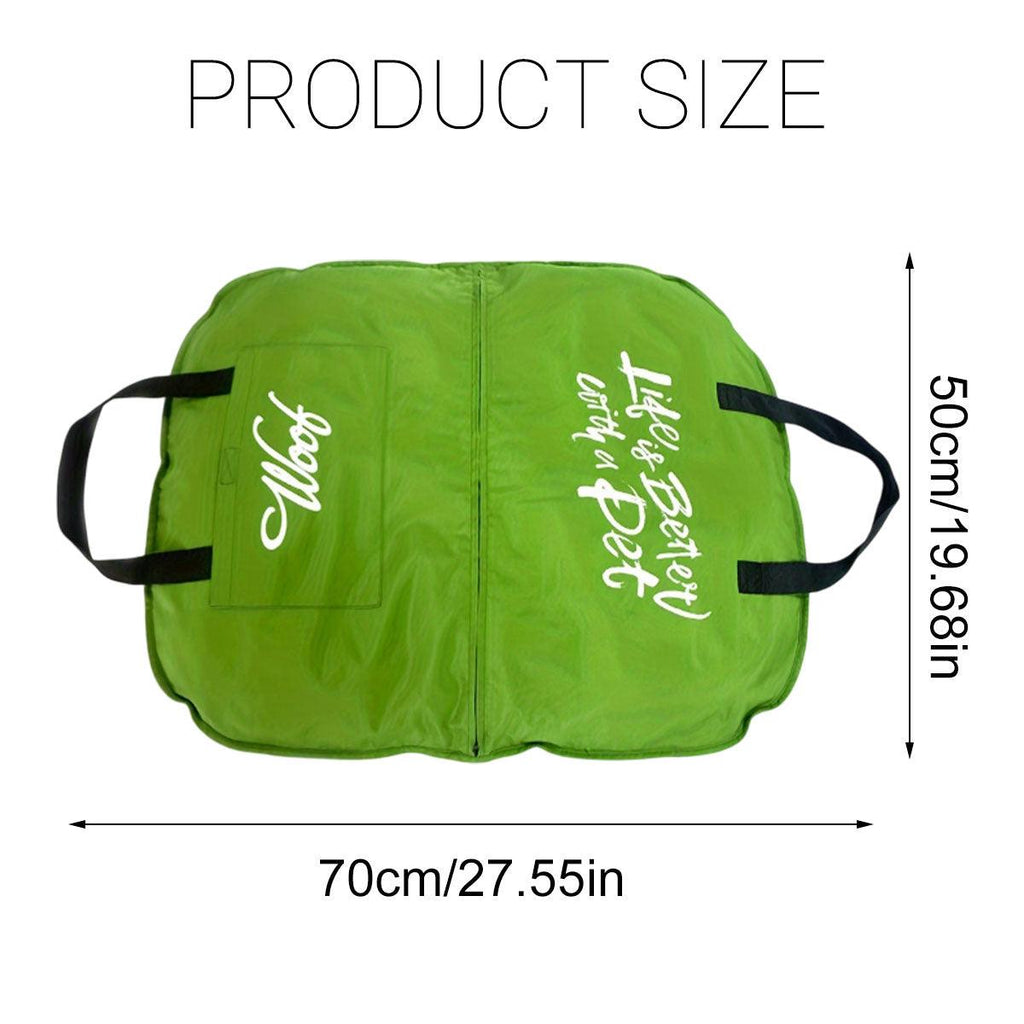 Portable Folding Pet Kennel Zippered Outdoor Dog Bed Travel Mat Waterproof - Blue Orange VelaOz