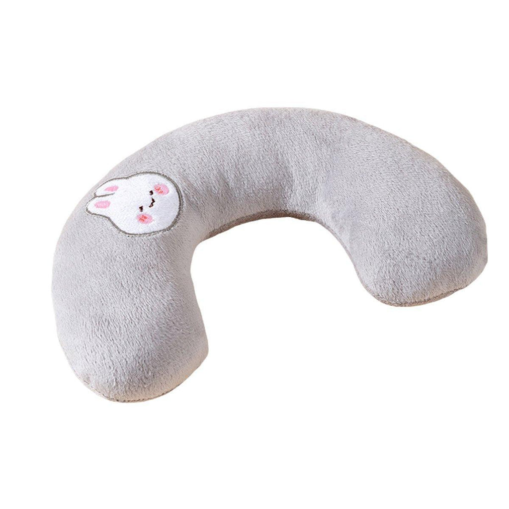 Dog Pet U Shaped Pillow Cartoon Breathable Cat Sleeping Cushion for All Seasons - Grey VelaOz