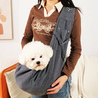 Grey Pet Sling Carrier Bag - Comfortable and Hands-Free Design VelaOz