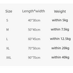 2-Pack Blue Fish Pet Summer Cooling Latex Pad (M Size: 50*40cm) - Breathable Ice Silk & Latex-Filled Dog Bed Cat Sleeping Mat with Non-Slip Base VelaOz