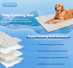 2 Pack Extra Large Dog Cooling Mat 150x101cm - Reversible Self Cooling & Warm Pet Bed Pad - Beige & Bipolar Blue Crate Liner for Giant Breeds up to 45kg VelaOz